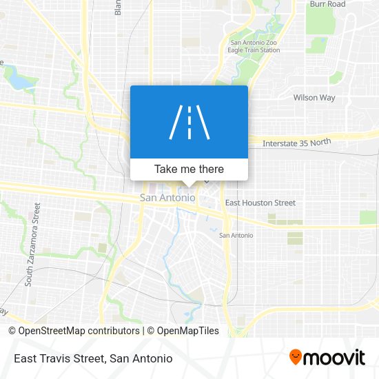 East Travis Street map