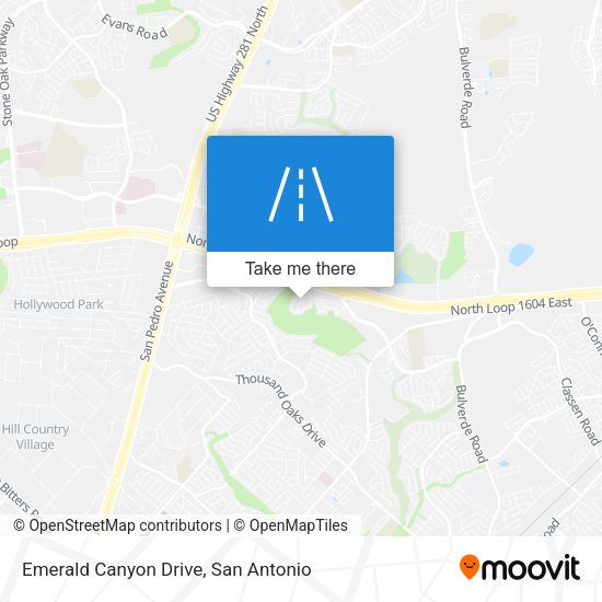 Emerald Canyon Drive map
