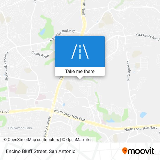 Encino Bluff Street map