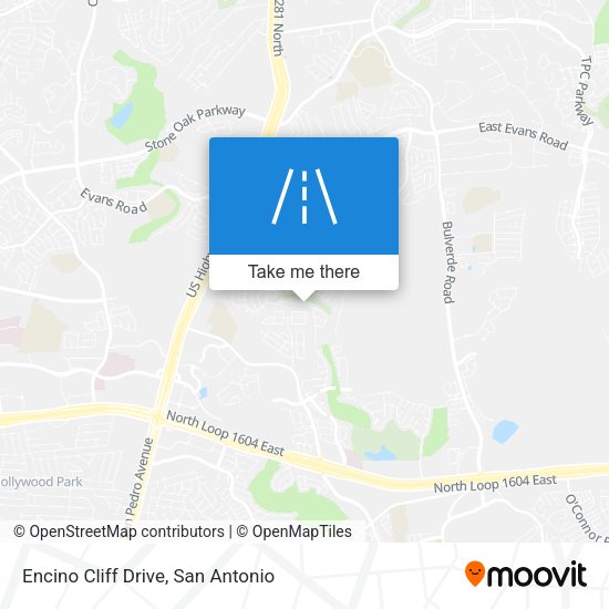 Encino Cliff Drive map