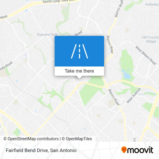 Fairfield Bend Drive map