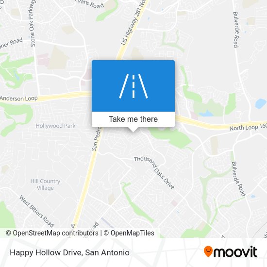 Happy Hollow Drive map