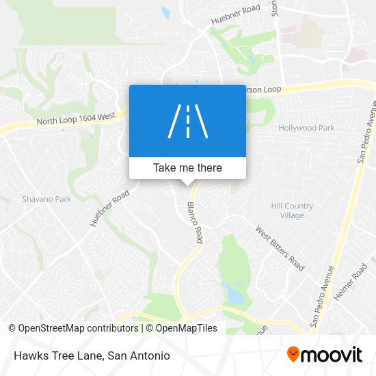 Hawks Tree Lane map