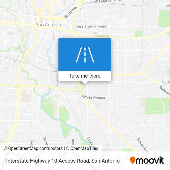Mapa de Interstate Highway 10 Access Road