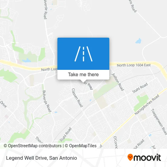 Legend Well Drive map