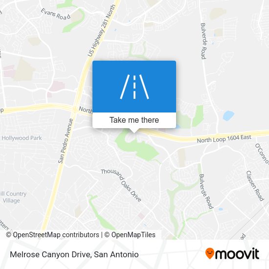 Melrose Canyon Drive map