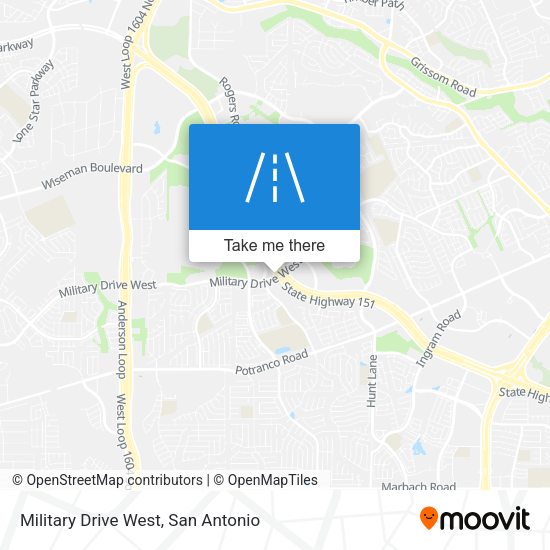 Military Drive West map