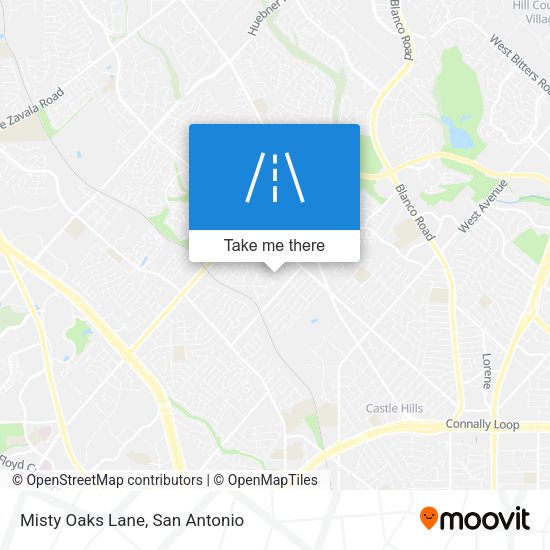 Misty Oaks Lane map