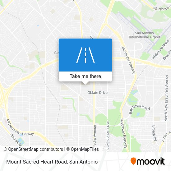 Mount Sacred Heart Road map