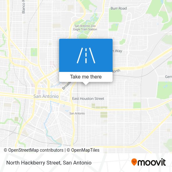 North Hackberry Street map