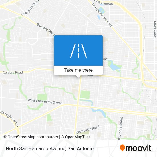 North San Bernardo Avenue map