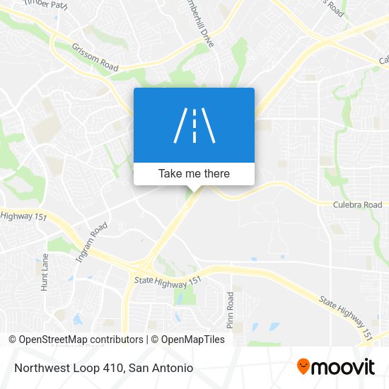 Northwest Loop 410 map