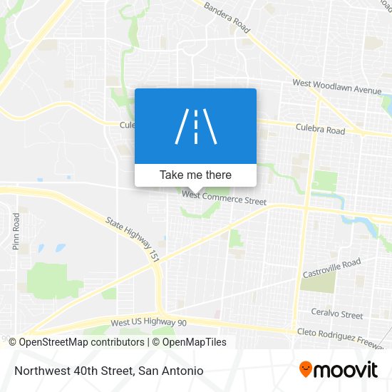 Northwest 40th Street map