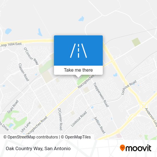 Oak Country Way map
