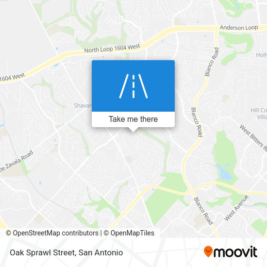 Mapa de Oak Sprawl Street