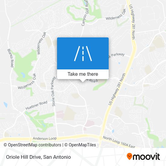 Oriole Hill Drive map