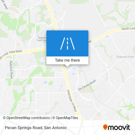 Pecan Springs Road map