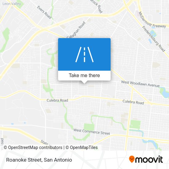 Mapa de Roanoke Street