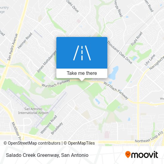 Salado Creek Greenway map