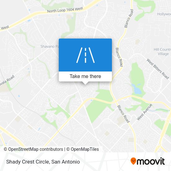 Shady Crest Circle map