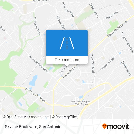 Skyline Boulevard map