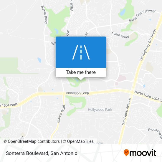 Sonterra Boulevard map