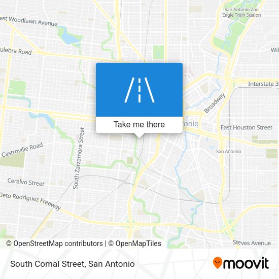 South Comal Street map