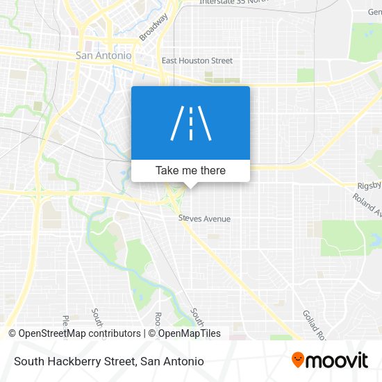 South Hackberry Street map