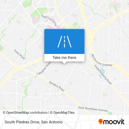 South Piedras Drive map
