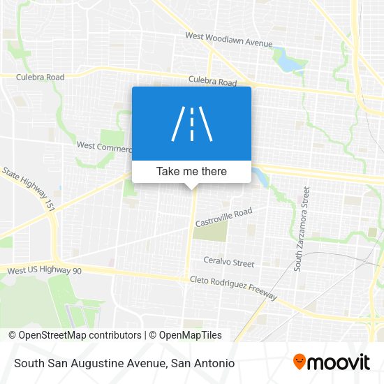 South San Augustine Avenue map