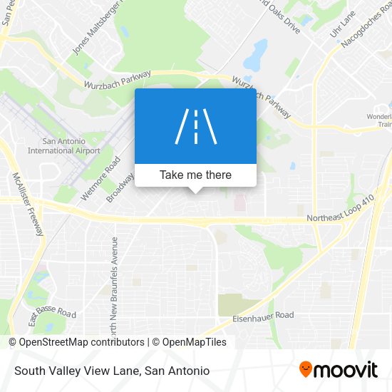 South Valley View Lane map