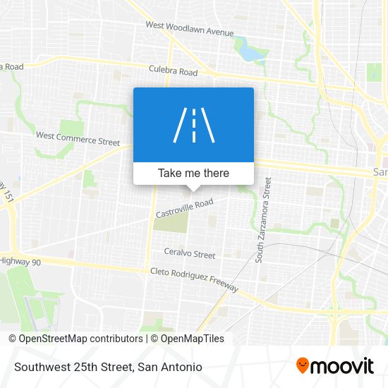 Southwest 25th Street map