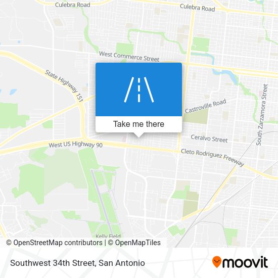 Southwest 34th Street map