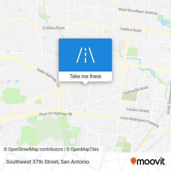 Mapa de Southwest 37th Street