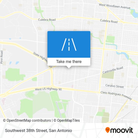 Southwest 38th Street map