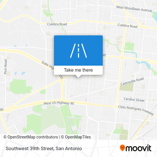 Southwest 39th Street map