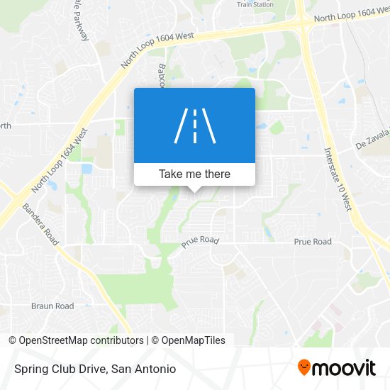 Spring Club Drive map