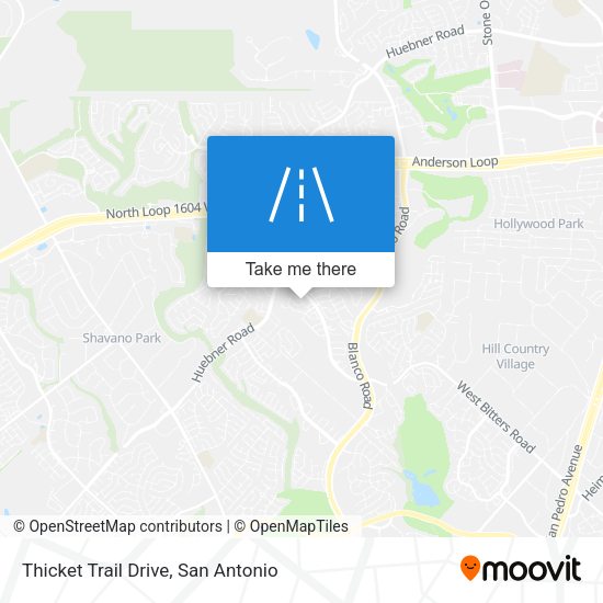 Thicket Trail Drive map