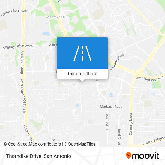 Thorndike Drive map