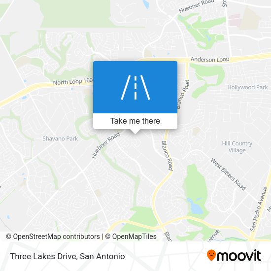 Three Lakes Drive map