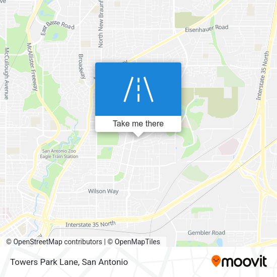 Towers Park Lane map