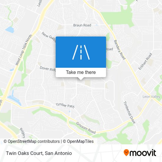 Twin Oaks Court map