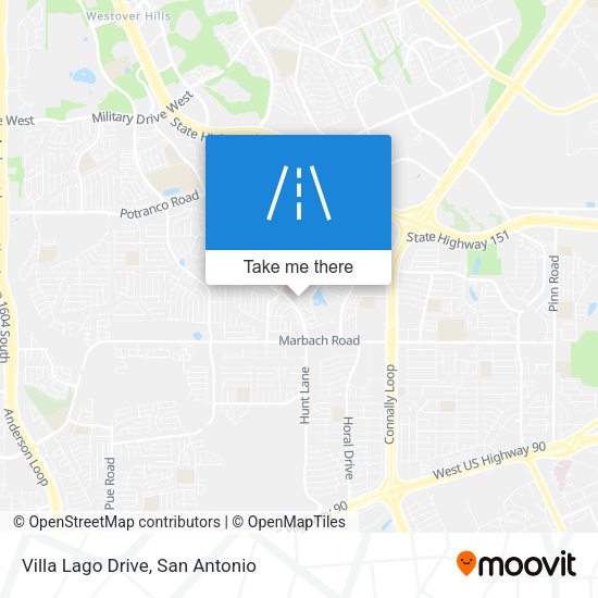 Villa Lago Drive map