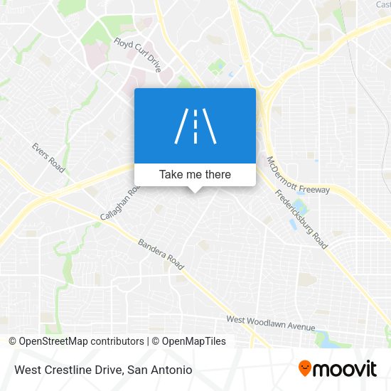 West Crestline Drive map