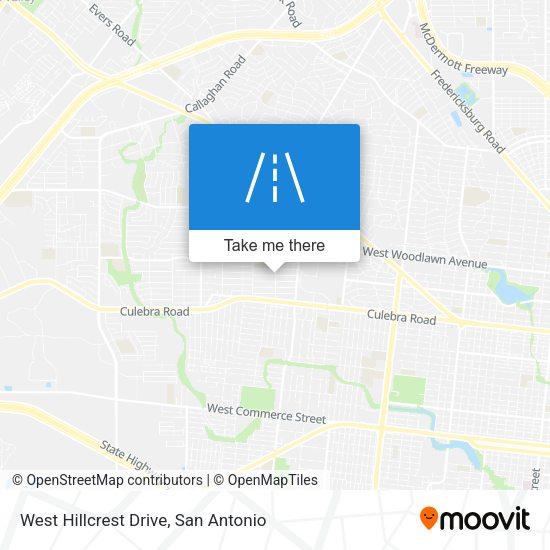 Mapa de West Hillcrest Drive