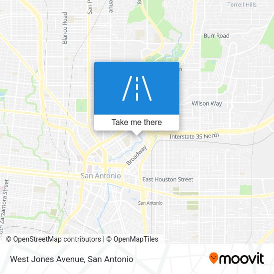 West Jones Avenue map