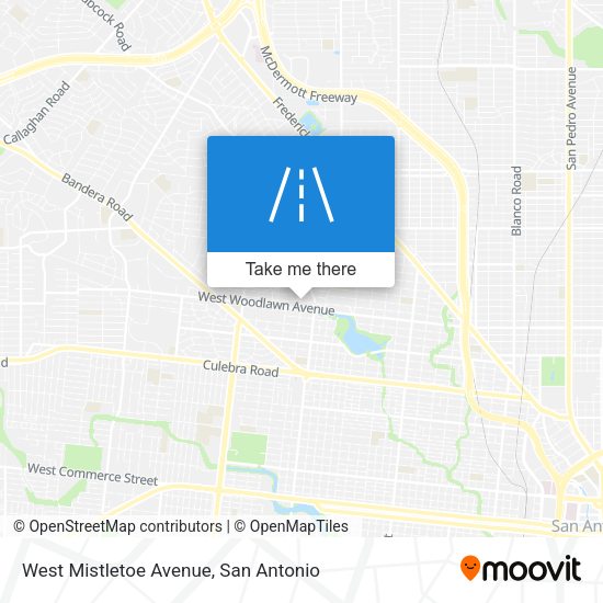 West Mistletoe Avenue map