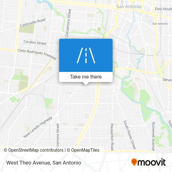 West Theo Avenue map