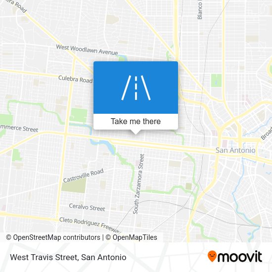 West Travis Street map
