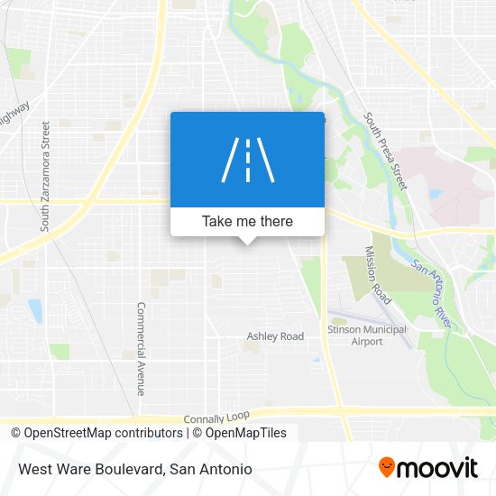 West Ware Boulevard map